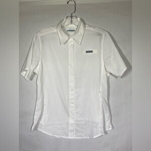 Columbia White Mesh Active short sleeve top